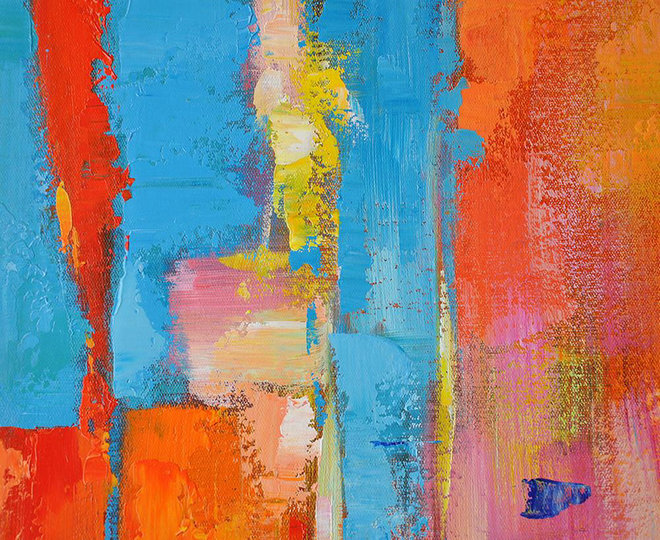 Extra Large 72" Acrylic Painting,Oversized Contemporary Art,Contemporary Canvas Paintings,Red,Blue,Orange,Yellow,Pink.etc